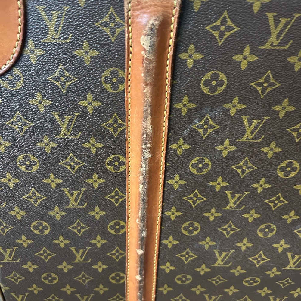 Louis Vuitton Vintage Monogram Suitcase Travel Bag Luggage Vachetta Leather - Picture 2 of 16